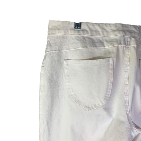 ESCADA Pants Womens Sz 12 Creamy White Straight Leg Cotton Jean Mid-Rise Stretch - Picture 7 of 10